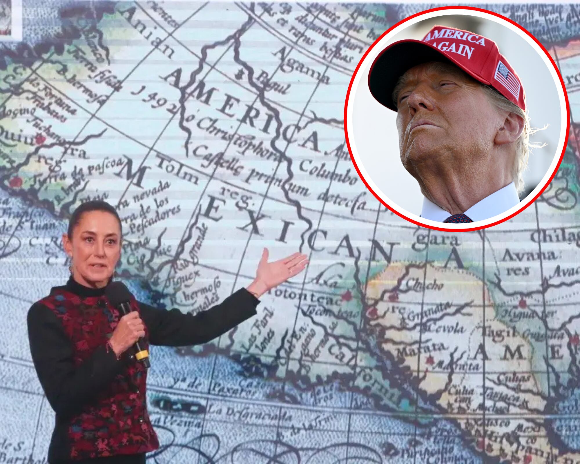 La presidenta mexicana respondió a la propuesta de Donald Trump de cambiar el nombre del Golfo de México por el “Golfo de Estados Unidos”.
(Foto: Caracol Radio / Getty)