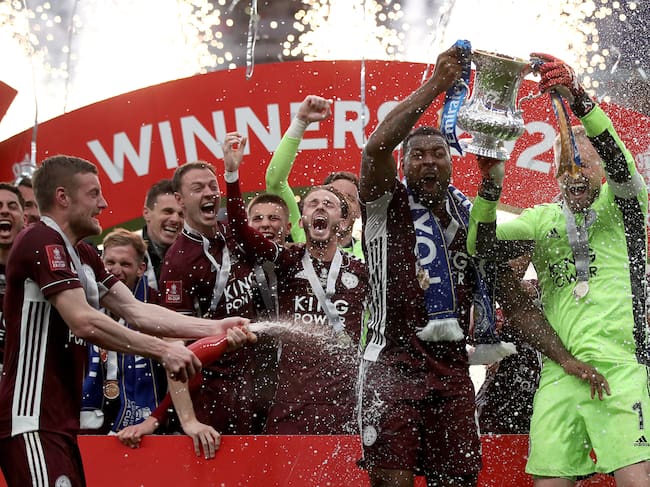 Leicester City celebrando la FA Cup. Foto: Getty Images.