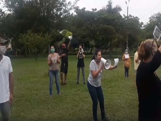 Habitantes de Valle del Lili protestan debido a la inseguridad del barrio