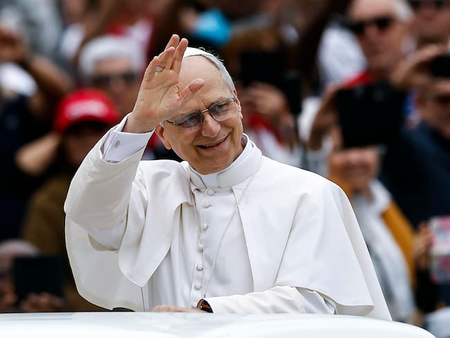 VATICAN CITY (Vatican City State (Holy See)), 21/05/2025.- Pope Leone XIV during the weekly general audience in Saint Peters Square, Vatican City, 21 May 2025. (Papa) EFE/EPA/ANGELO CARCONI