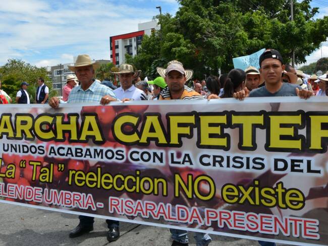 Marchan a nivel nacional los miembros de dignidad cafetera