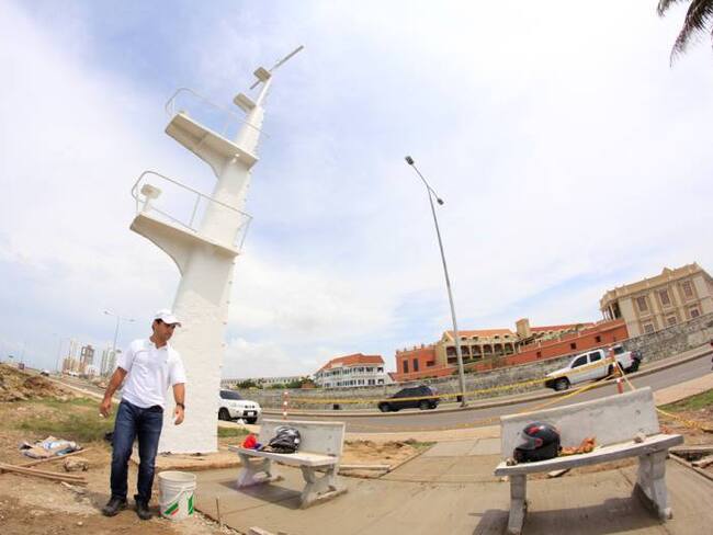 Monumento del mástil en el sector turístico de Cartagena avanza satisfactoriamente