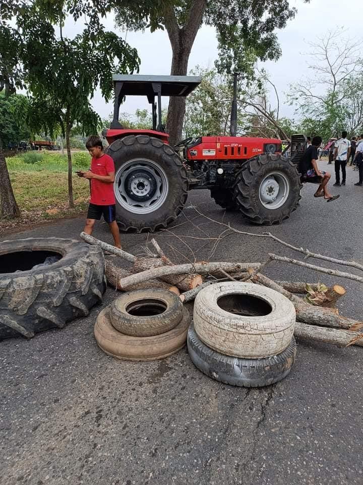 Bloqueos en Córdoba. Cortesía: Caracol Radio.