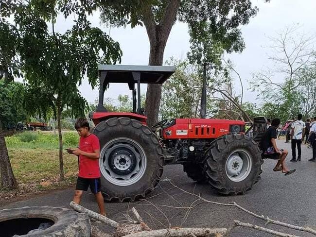 Bloqueos en Córdoba. Cortesía: Caracol Radio.