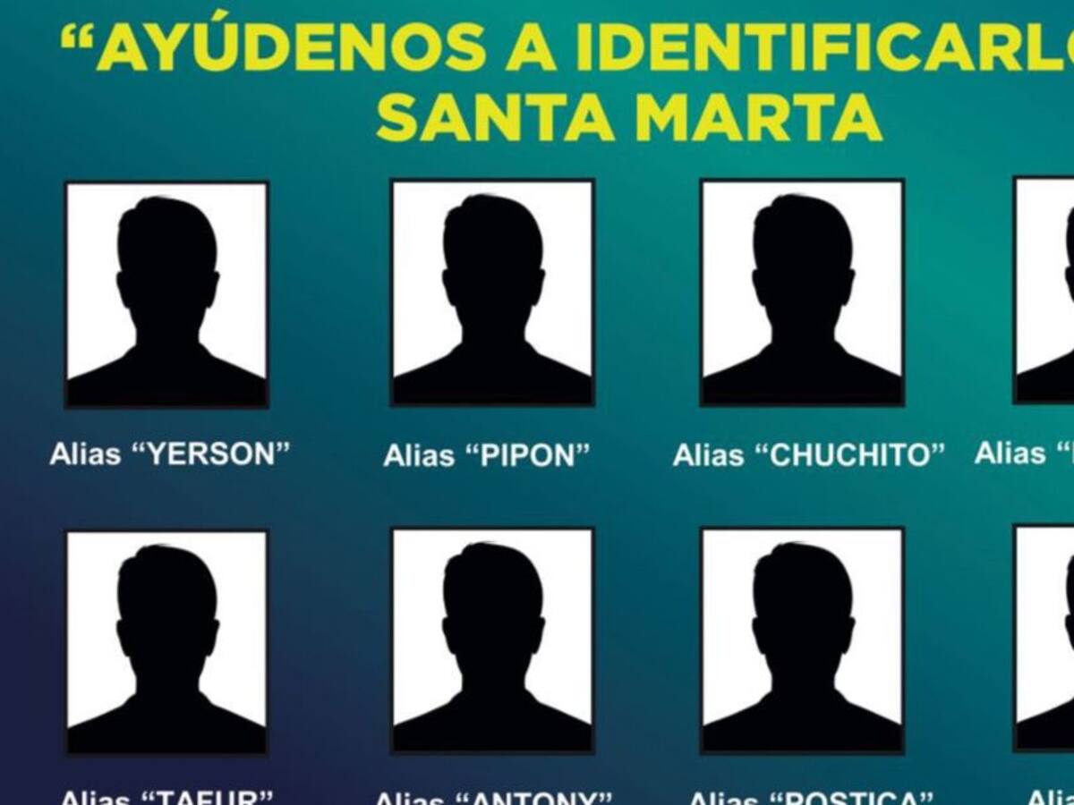 Santa Marta actualiza el cartel de los más buscados y anuncia recompensas