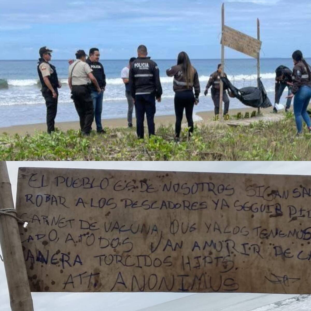 Policía de Ecuador investiga hallazgo de cinco cabezas humanas en playa turística