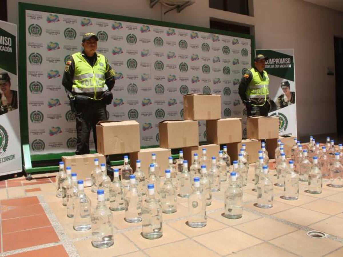 Policía incauta licor de contrabando avaluado en más de cuatro millones de pesos