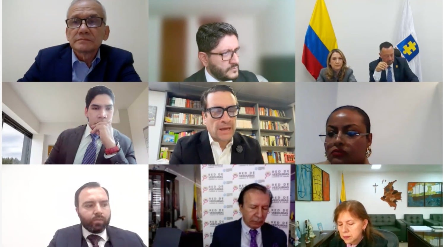 Reapareció desde Nicaragua, el exdirector del Dapre, Carlos Ramón González en la audiencia de acusación. Foto: Tomada de la audiencia.