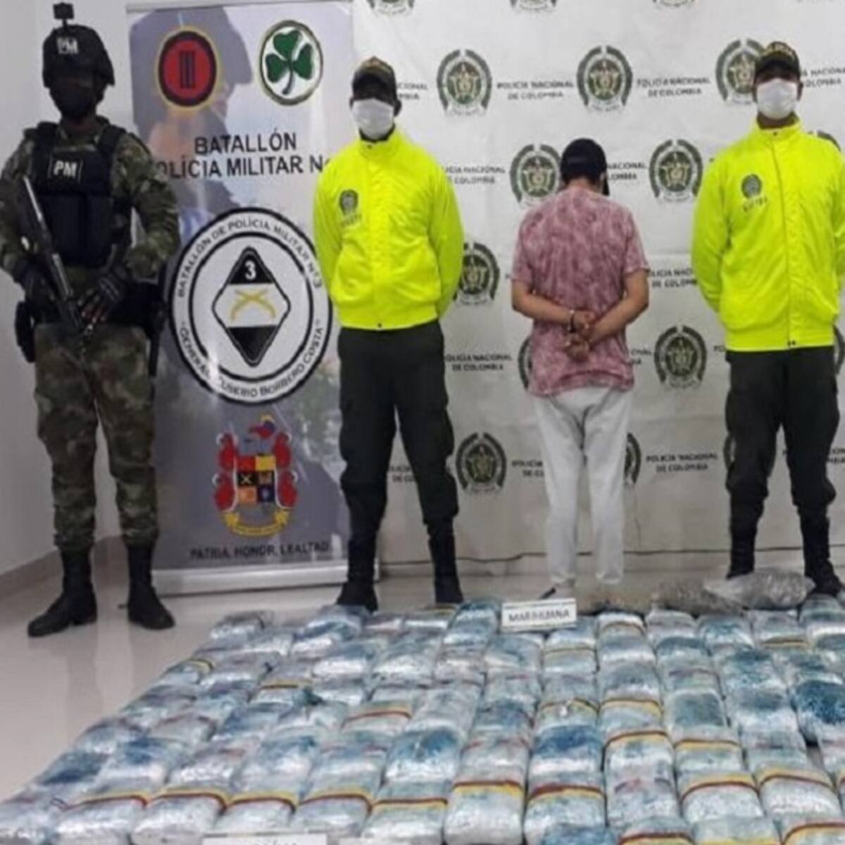 En Cali capturan a un hombre con más de 100 kilos de marihuana creepy