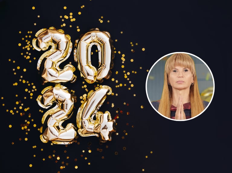 Globos de celebración para Año Nuevo con el número de 2024 / Mhoni Vidente (Getty Images)