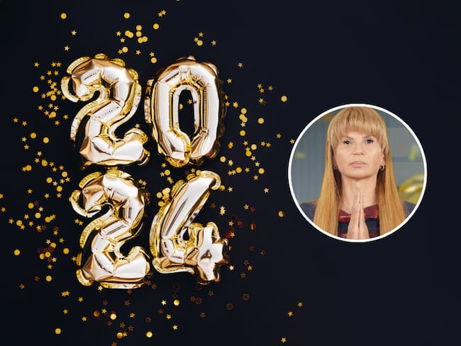 Globos de celebración para Año Nuevo con el número de 2024 / Mhoni Vidente (Getty Images)