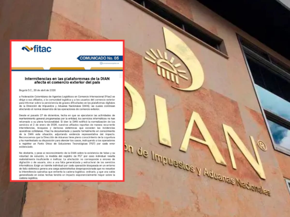 Fallas en sistemas de la DIAN afectan comercio exterior: Fitac pide declarar contingencia