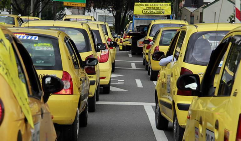 Protesta de taxistas.