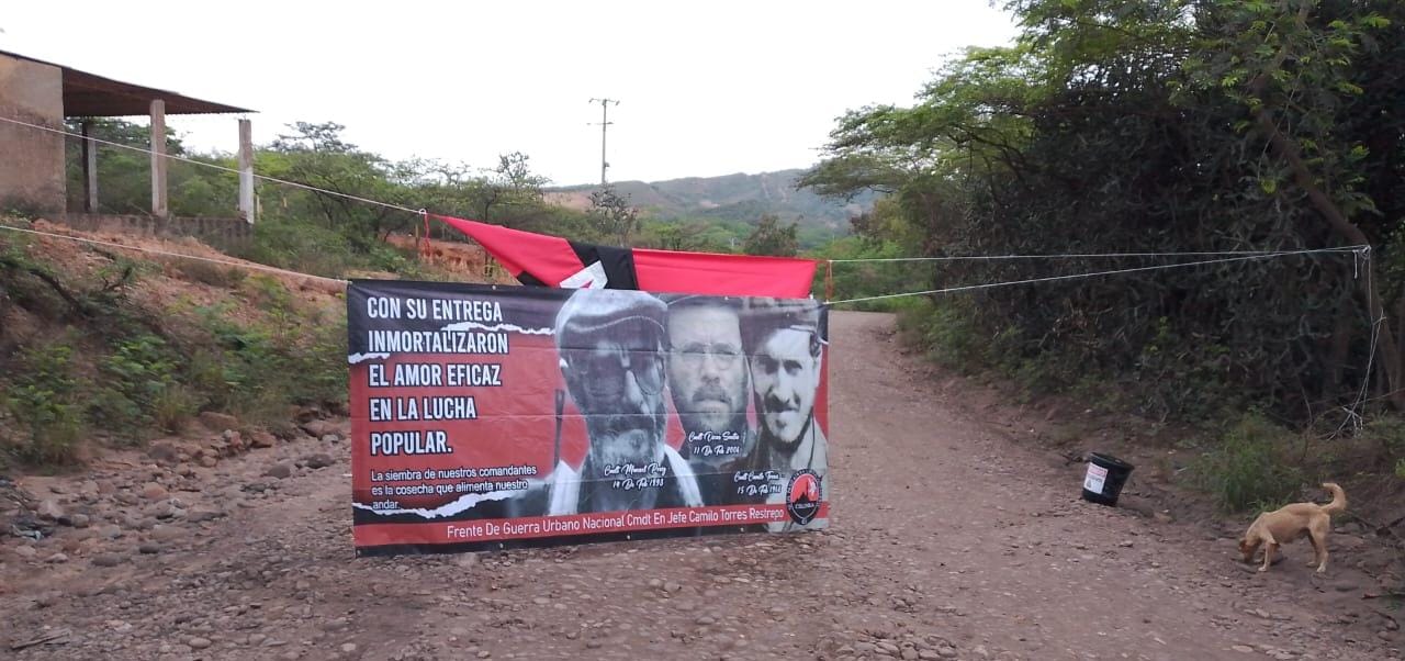 Letreros alusivos al ELN instalados en el área metropolitana de Cúcuta / Foto: Cortesía