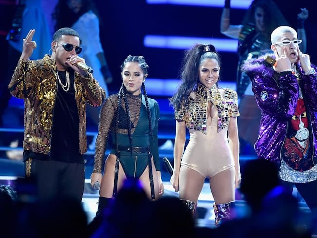 Daddy Yankee, Becky G, Natti Natasha y Bad Bunny en los Billboard Latin Music Awards 