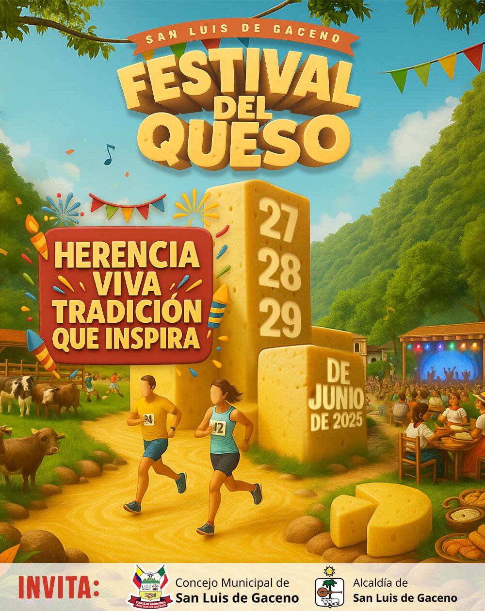 Durante los tres días podrán disfrutar de concursos como el de la vaca lechera, la cabalgata infantil, y la premiación del queso más grande del municipio