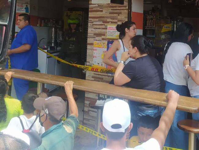 Incidente en local comercial.