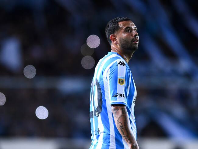AVELLANEDA, ARGENTINA - APRIL 16: Edwin Cardona of Racing Club reacts during a match between Racing Club and Union as part of Copa de la Liga 2022 at Presidente Peron Stadium on April 16, 2022 in Avellaneda, Argentina. (Photo by Rodrigo Valle/Getty Images)