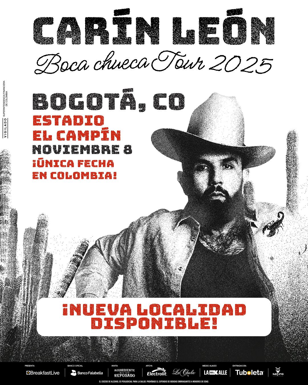 Cortesía: Carín León “Boca Chueca Tour 2025”