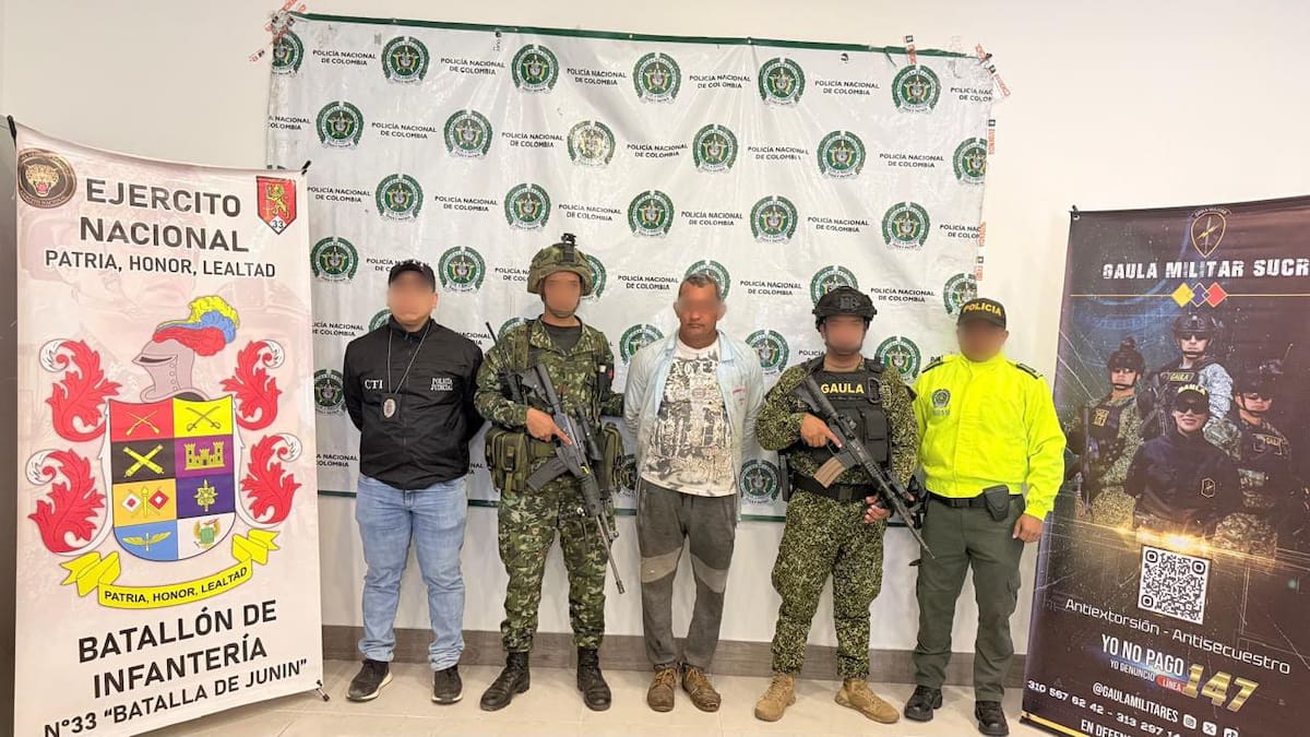 Capturan a presunto coautor de homicidio de líder social en Sucre