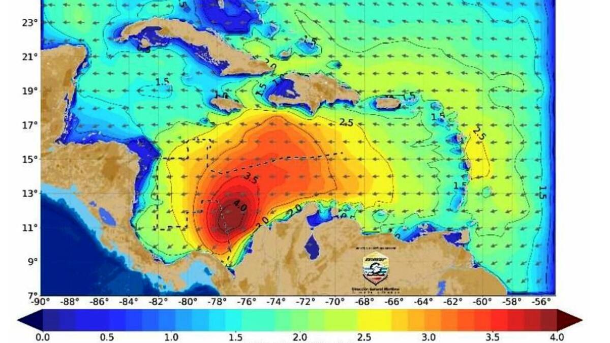 Mar de fondo hasta el domingo en la Costa Caribe