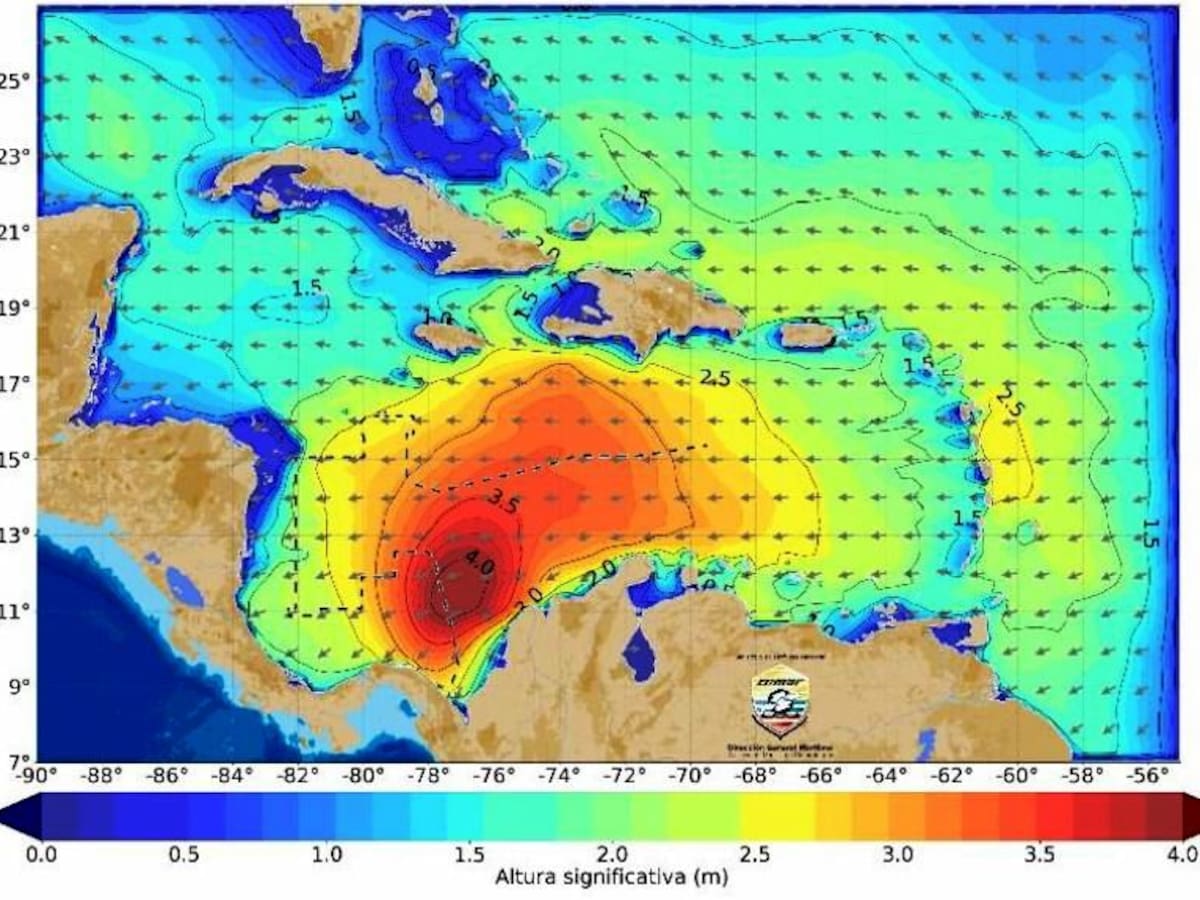 Mar de fondo hasta el domingo en la Costa Caribe