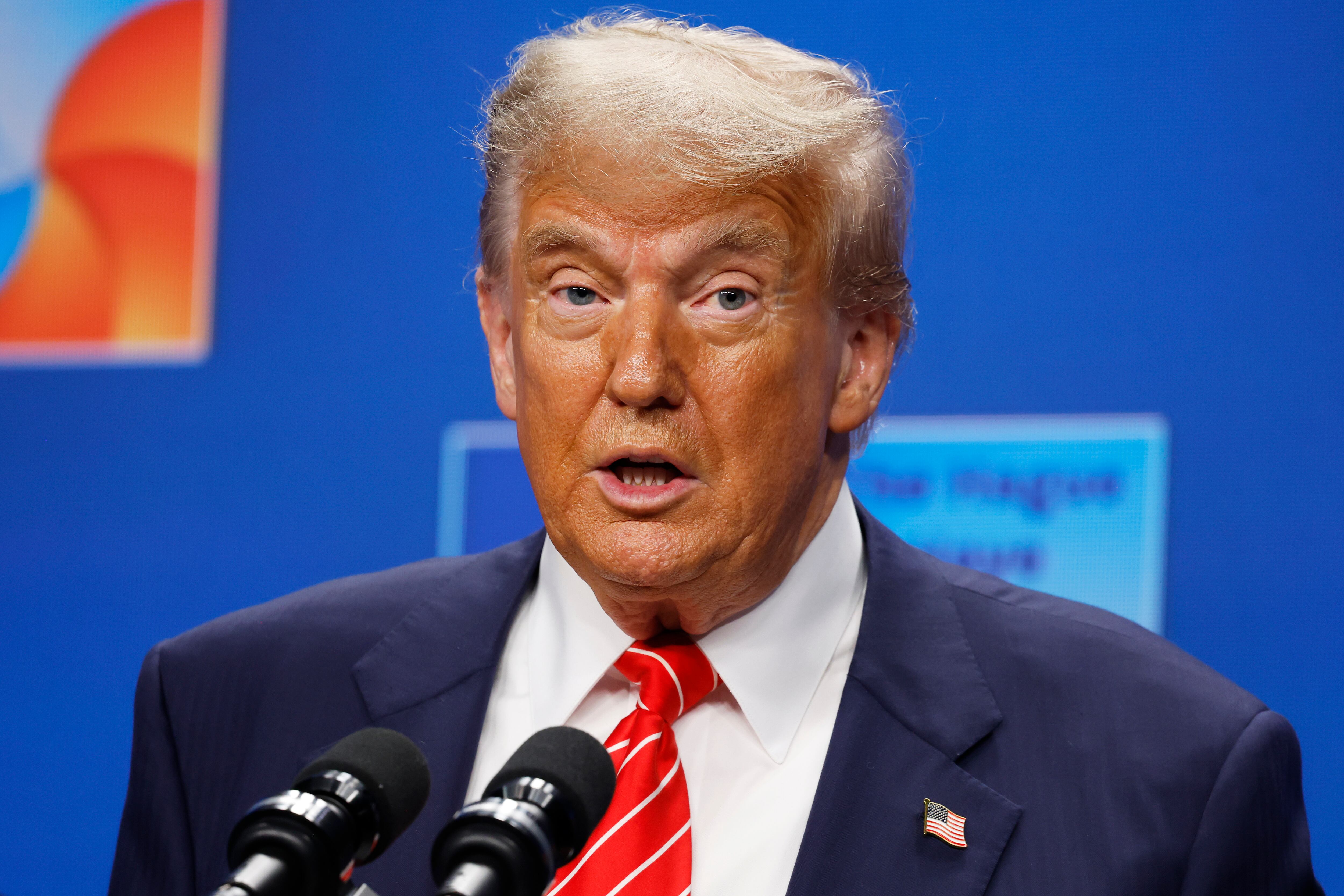 THE HAGUE, NETHERLANDS - JUNE 25: US President Donald Trump speaks during a news conference following the 2025 NATO Summit on June 25, 2025 in The Hague, Netherlands. Among other matters, members are to approve a new defense investment plan that raises the target for defense spending to 5% of GDP. (Photo by Omar Havana/Getty Images)
