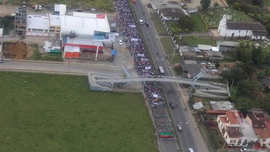 Gobierno mantendrá la presión para desbloquear vías nacionales por protestas campesinas. Foto: Colprensa