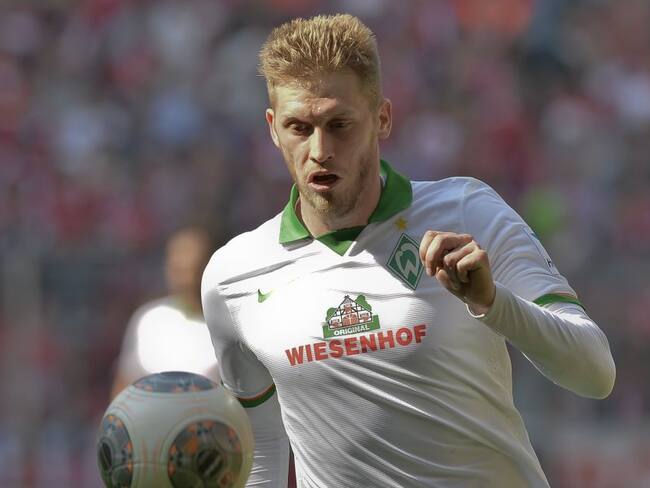 Aaron Hunt en un partido con el Werder Bremen en el 2014