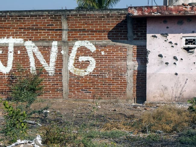 Marca territorial del Cartel Jalisco Nueva Generación.
