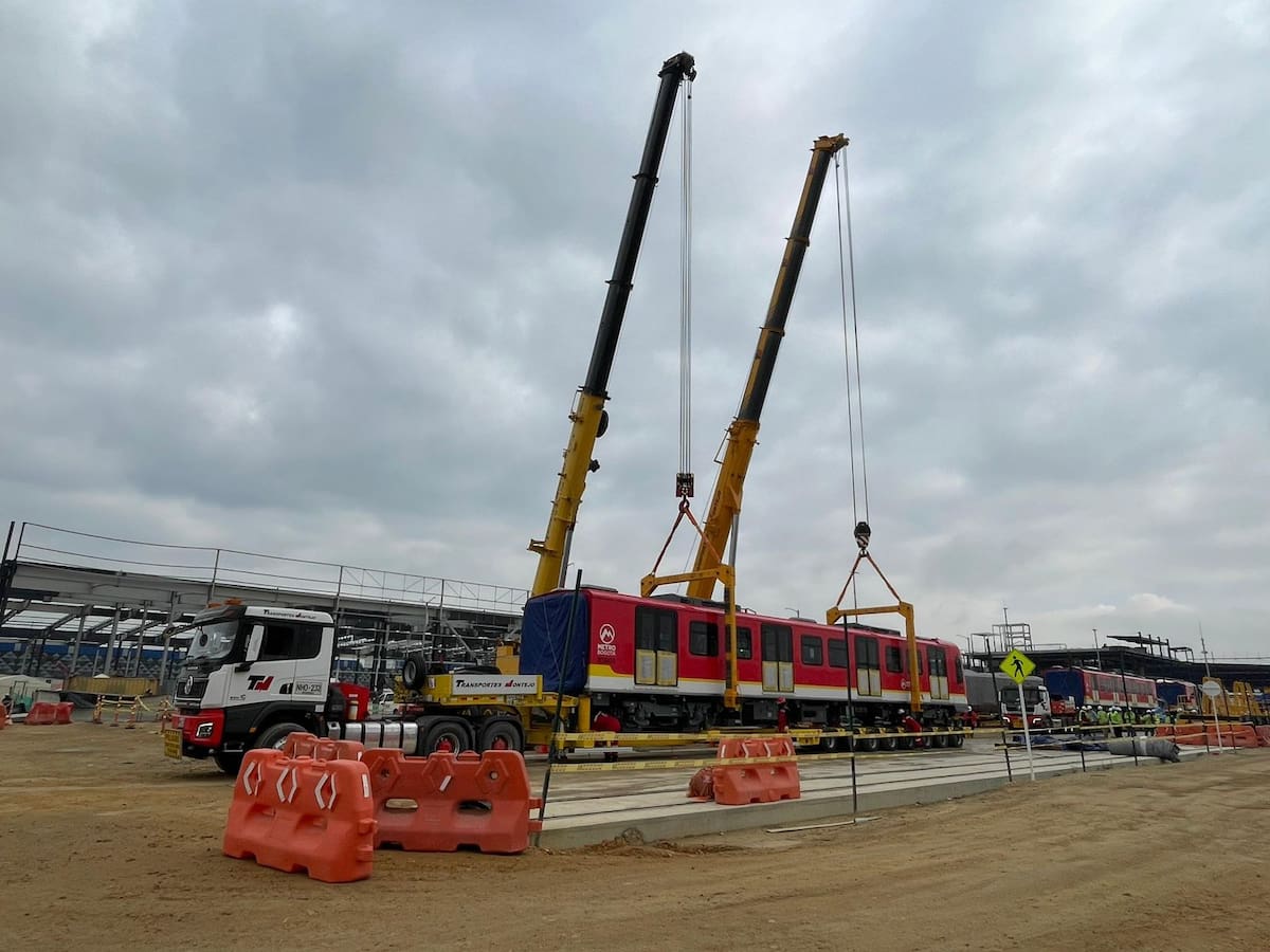 Metro de Bogotá: el quinto tren ya está en la ciudad y pronto iniciará pruebas antes de circular