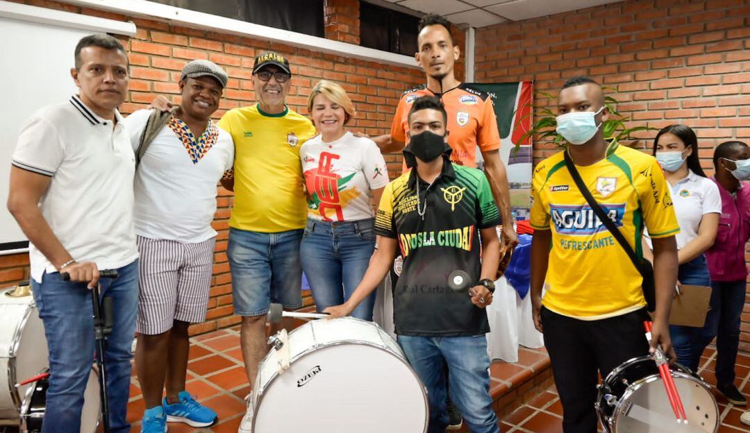 En la actividad participaron las barras Rebelión Auriverde, Aguante 99, Los del Sur Cartagena y Barón Rojo Sur