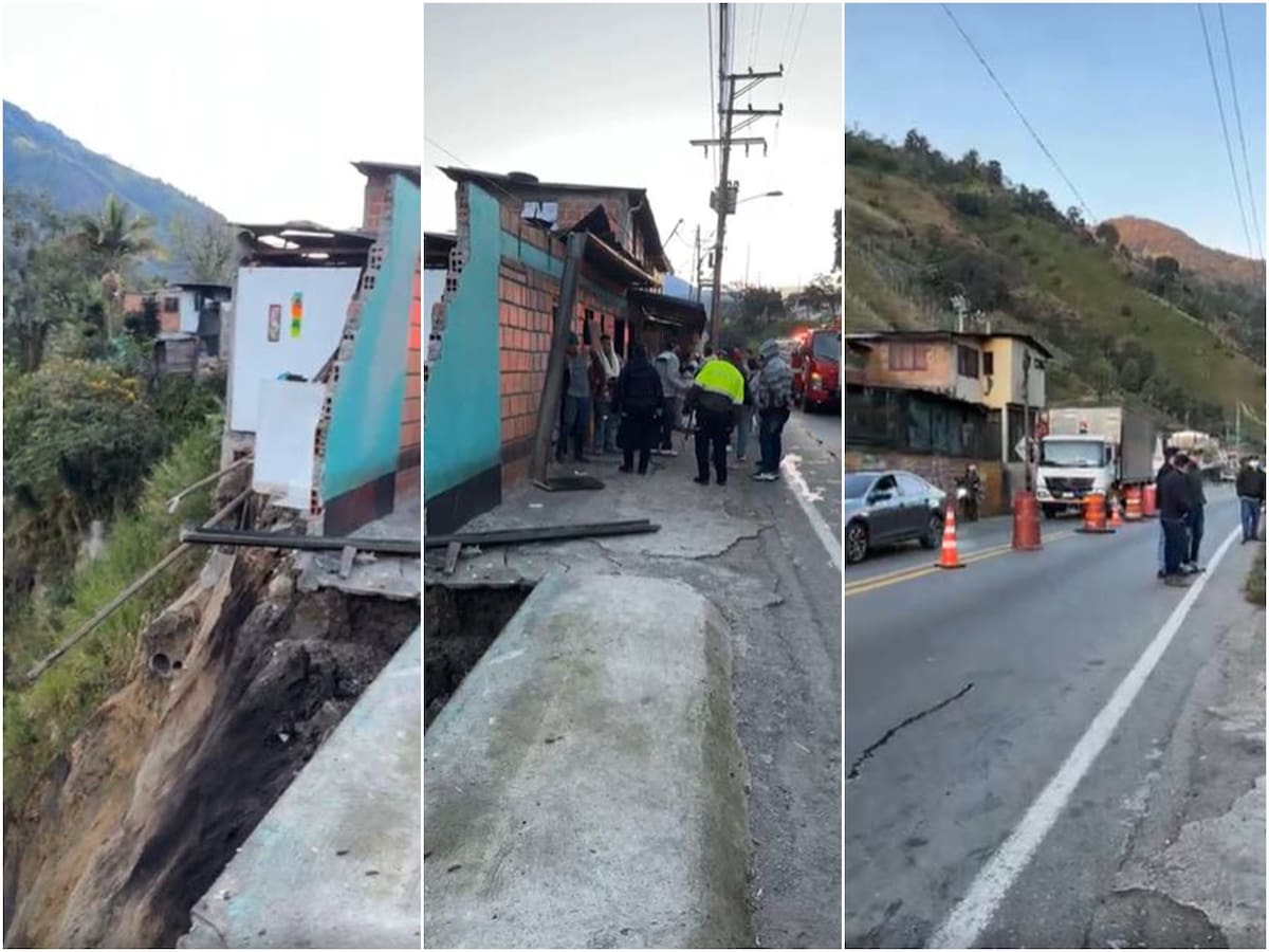 Deslizamiento genera cierre parcial de la vía que une al Tolima y el Quindío a través de La Línea