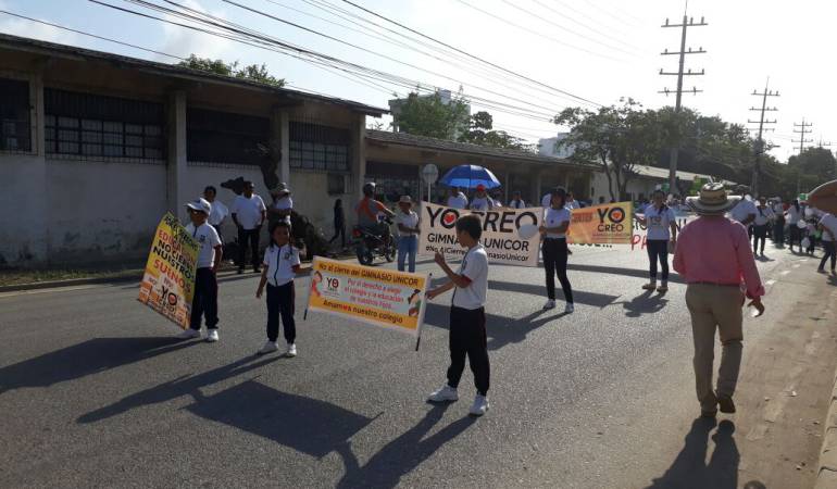 Estudiantes Protestando en Montería