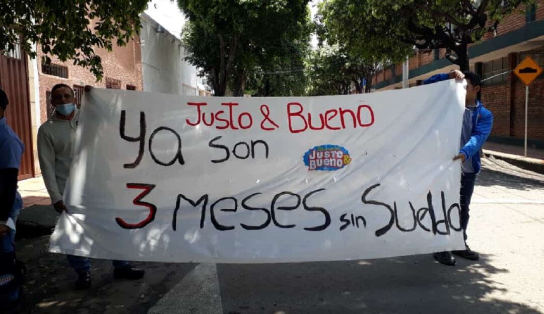Protesta de trabajadores de Justo y Bueno 