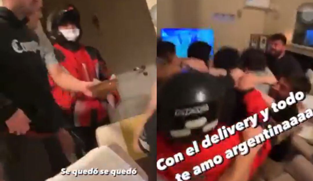 Repartidor festejó título de Argentina en casa donde entregó un domicilio