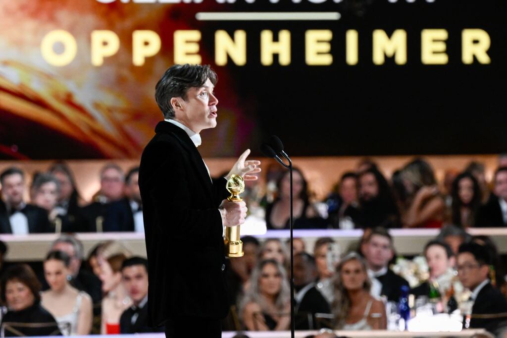 Cillian Murphy de “Oppenheimer” en la entrega de los premios Globo de Oro / Getty Images