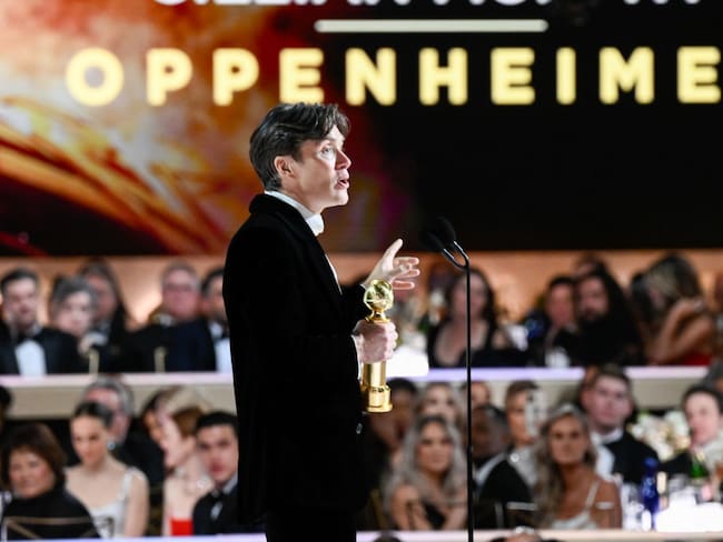 Cillian Murphy de “Oppenheimer” en la entrega de los premios Globo de Oro / Getty Images