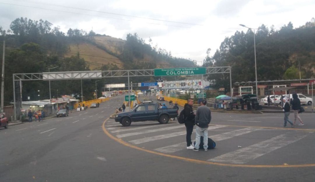 Comerciantes y transportadores iniciaron manifestaciones en Rumichaca