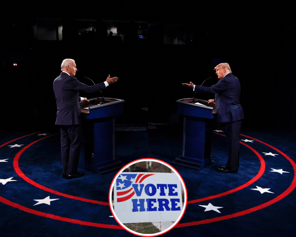 Imágenes del debate entre Joe Biden y Donald Trump por la presidencia de los Estados Unidos en 2020. 
(Foto: Caracol Radio / Getty )