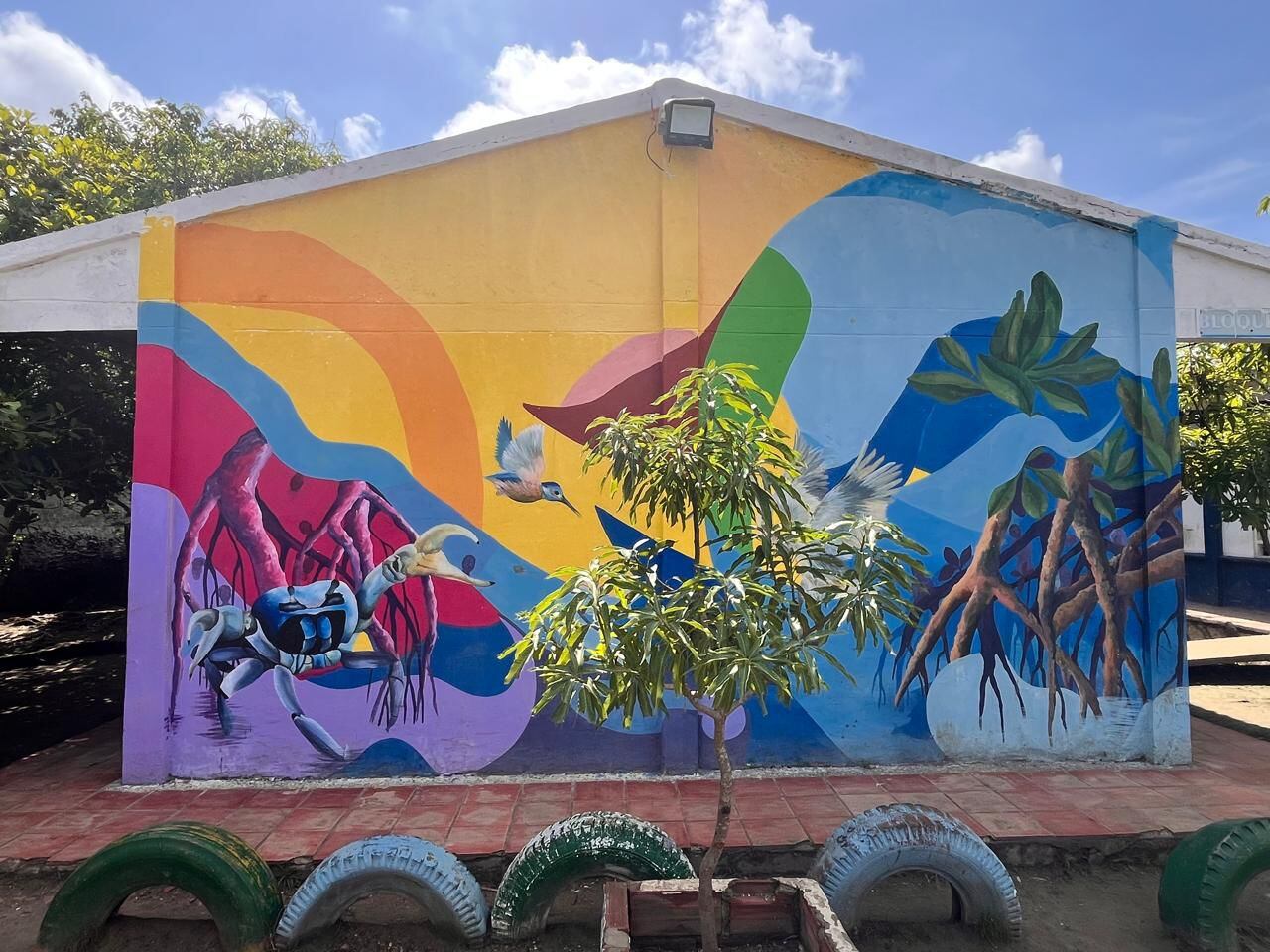El mural ‘Memoria viva en la piel del territorio’ en Bayunca