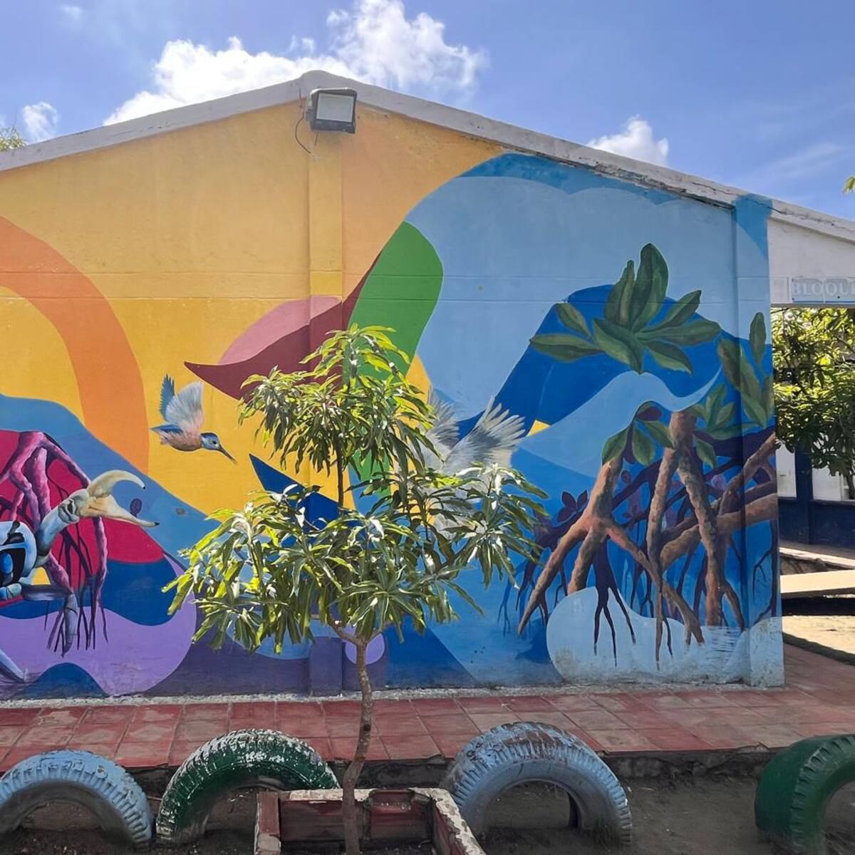 El mural ‘Memoria viva en la piel del territorio’ en Bayunca