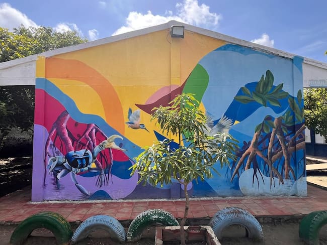 El mural ‘Memoria viva en la piel del territorio’ en Bayunca