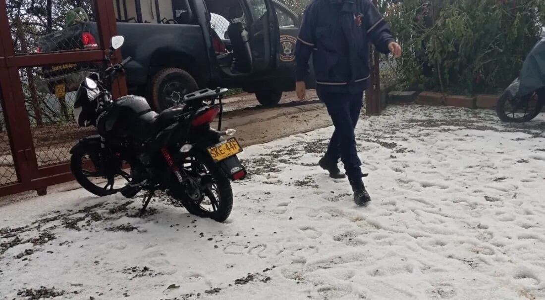 Granizada en el municipio de Guarne. Foto: mioriente.com