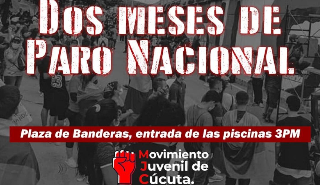 Jóvenes protestan al cumplir dos meses de paro