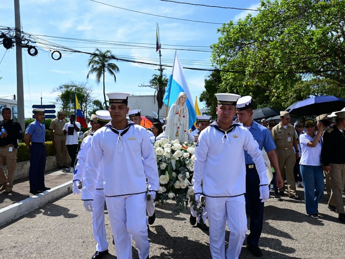 Armada realizó procesión con la Virgen de Fátima en la Base Naval de Cartagena