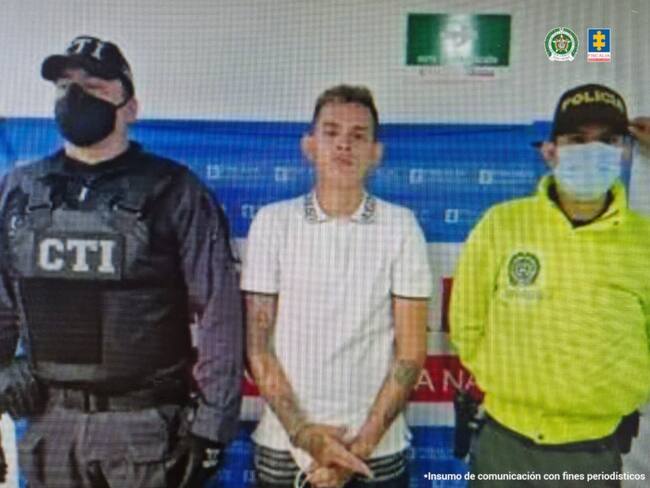 Mario Andrés Castillo Montañez, alias "Tatuajes". / Foto: Fiscalía.