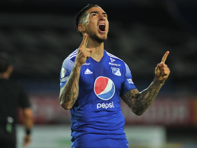 Cristian Arango registra ocho goles marcados con Millonarios en el presente campeonato.