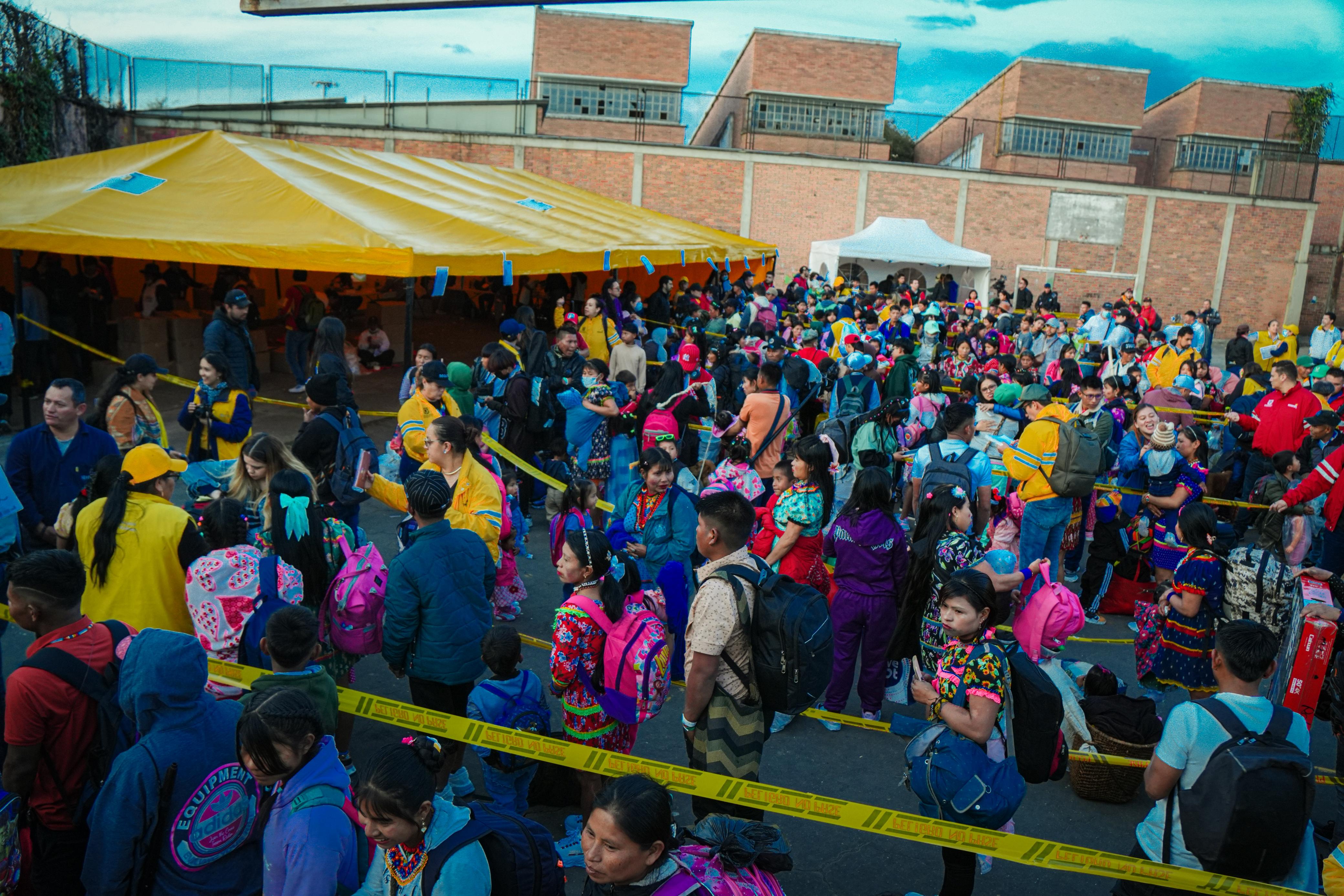 Alcaldía de Bogotá pide evacuación urgente de los indígenas Emberá que continúan en La Rioja. Foto: Consejería para las Víctimas.