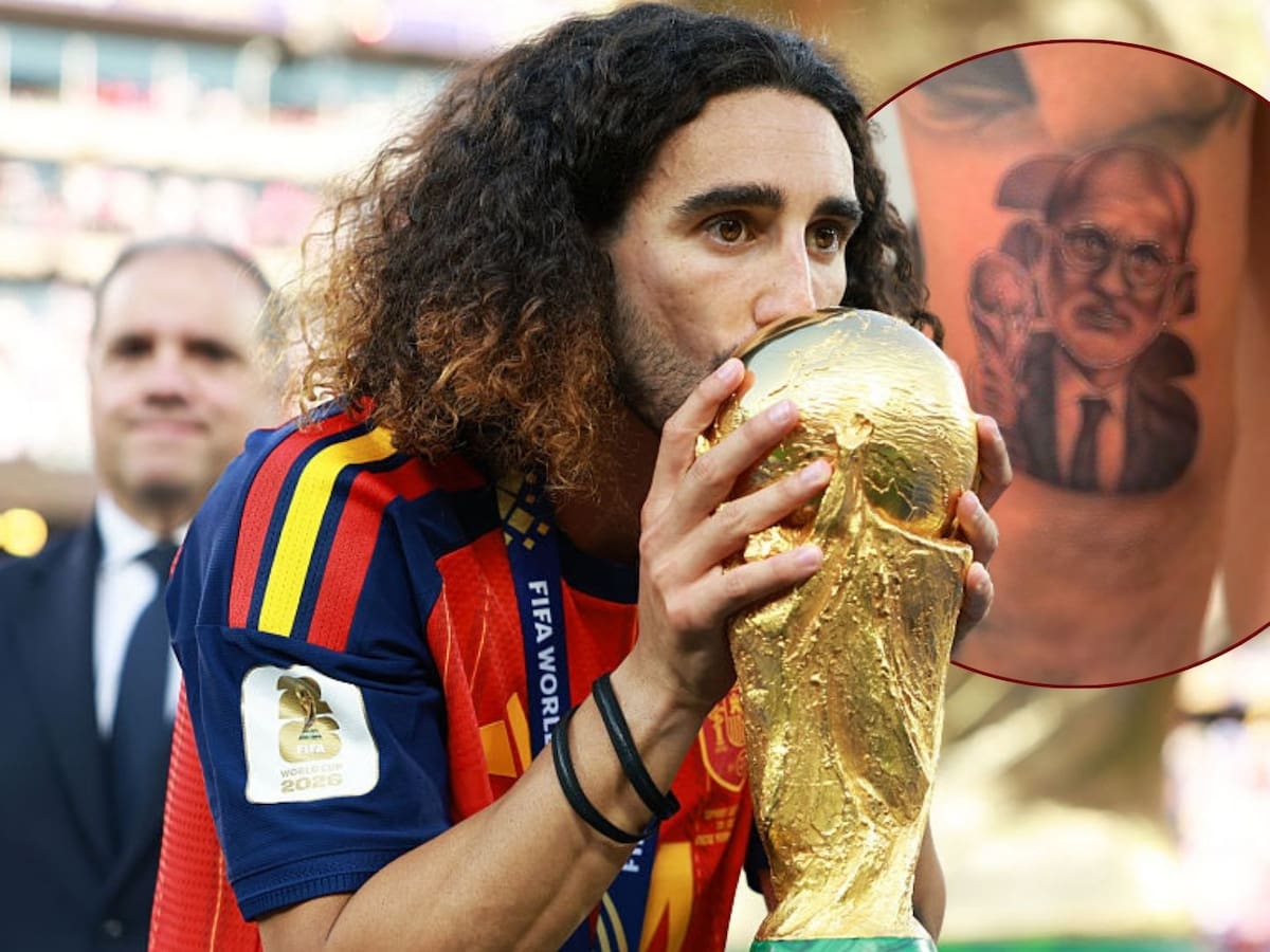 Marc Cucurella cumplió su promesa y se tatuó la cara de Luis de la Fuente tras ganar el Mundial 2026